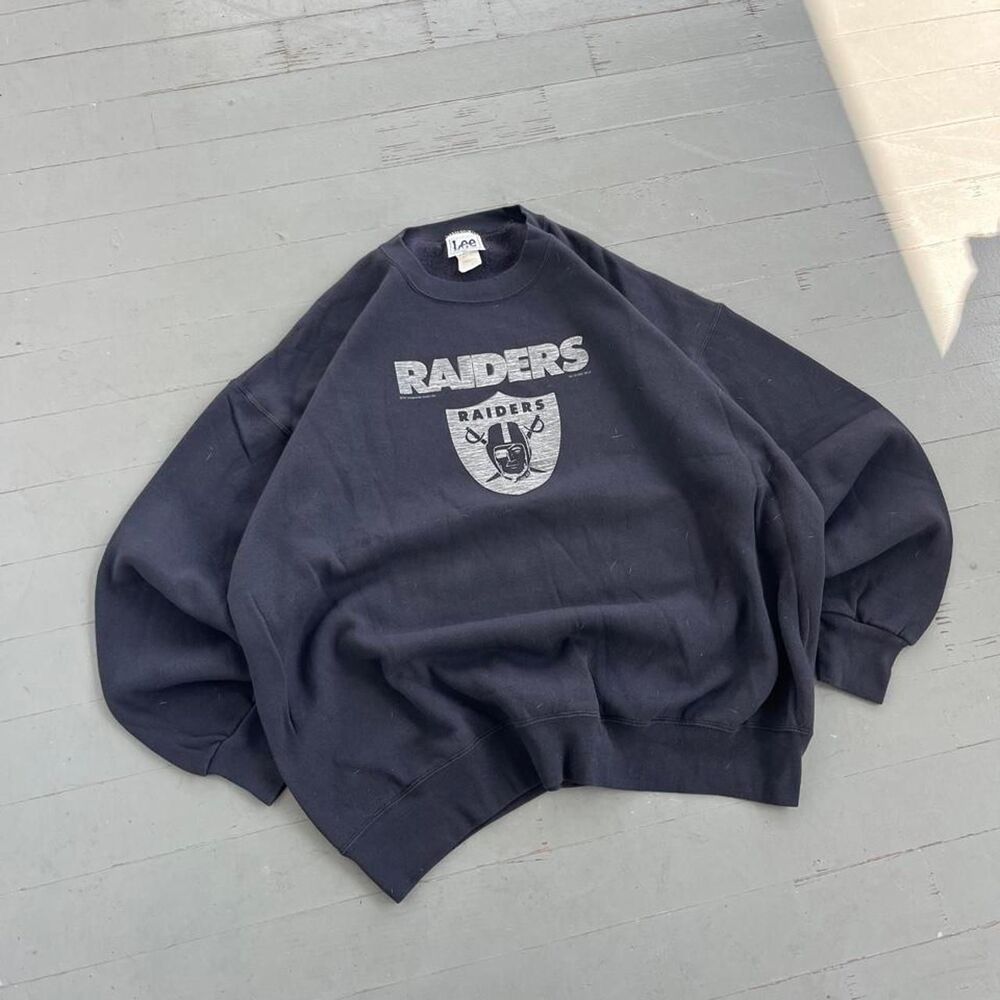 Vintage Lee Sport Oakland/Las Vegas Raiders Football Crewneck Sweatshirt
